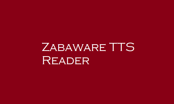 Zabaware TTS Reader