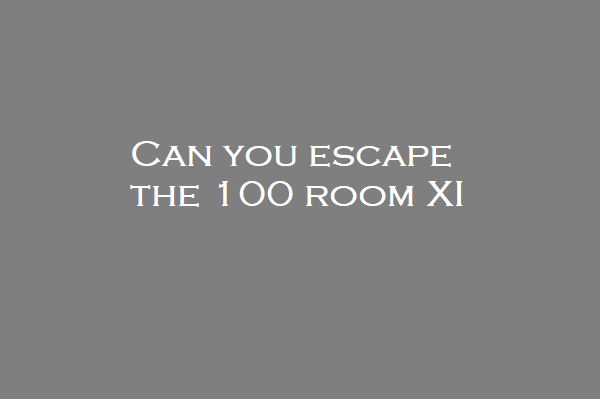 Can you escape the 100 room XI