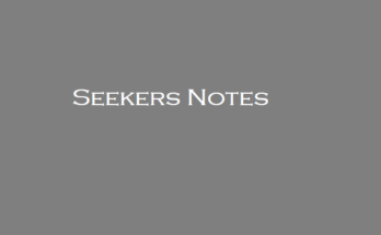 Seekers Notes